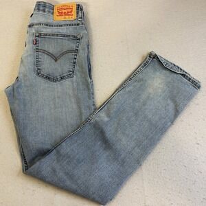 RARE Levis Jeans Womens 18 29x29 Upside Down Tab Blue Good Stretch Straight Leg